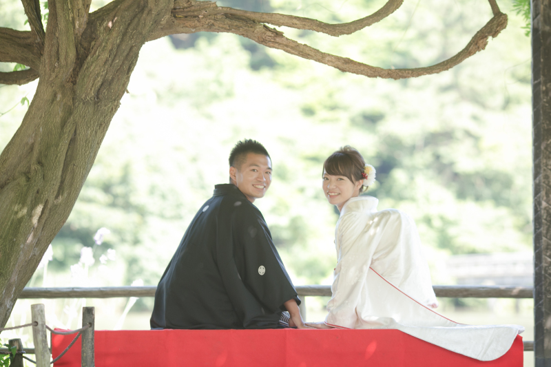 座ってパシャリ