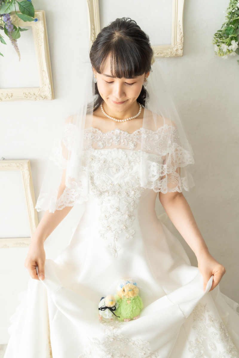 ウエディングドレスで・・・