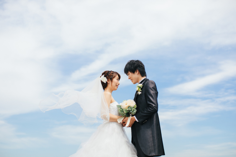 真っ青な空と！