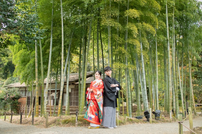竹林で*