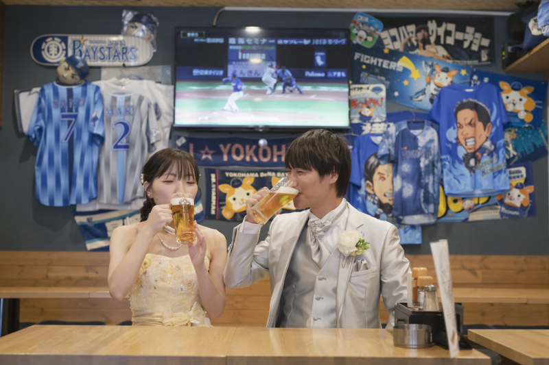 ビールで乾杯!笑