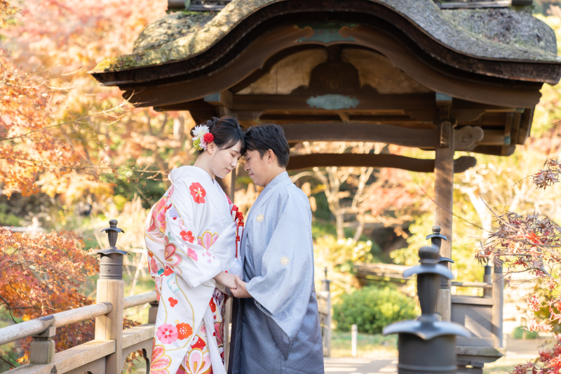 紅葉と共に