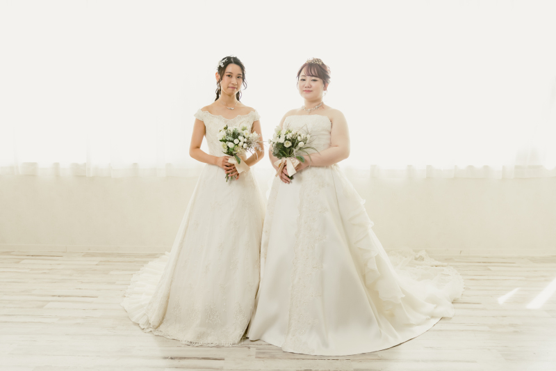 ウエディングドレス姿