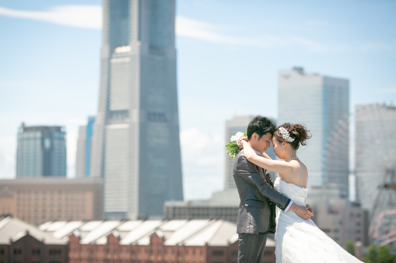 洋装ロケーション撮影と和装スタジオ撮影