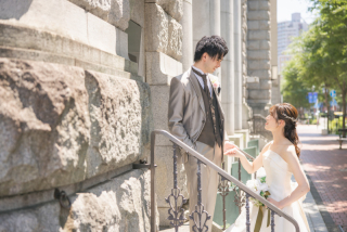 馬車道でフォトウェディング＊