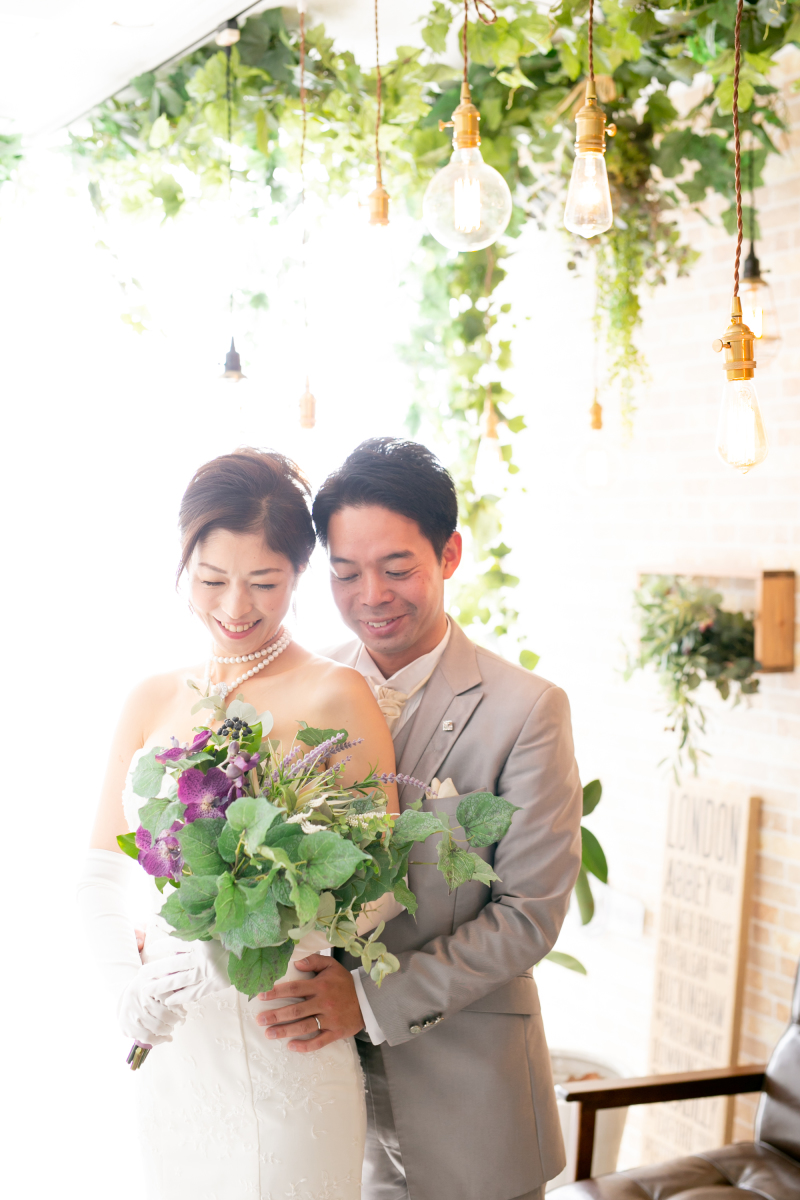 輝くお二人のスマイル