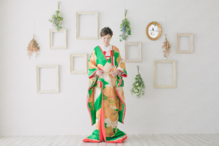 和装のスタジオ撮影