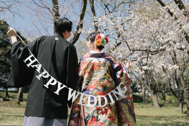 公園の桜で・・・♡