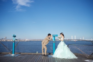 おふたりらしさを・・　洋装＊大桟橋