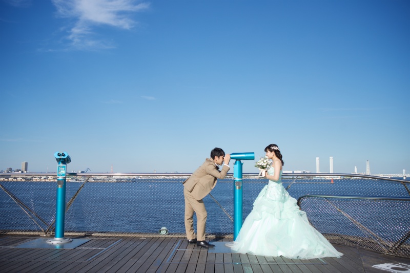 おふたりらしさを・・　洋装＊大桟橋