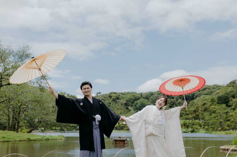 番傘を大胆に使って＊