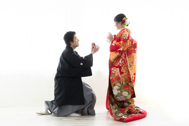 スタジオで和装をカジュアルに＊