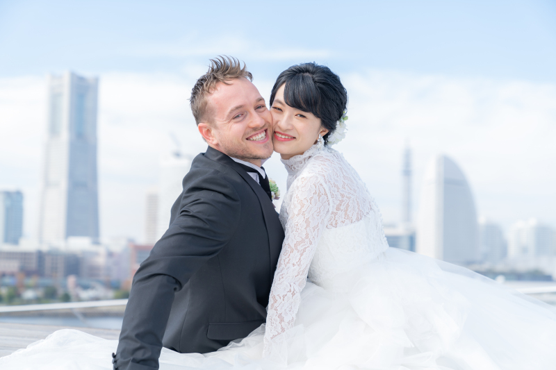 頬を寄せ合って♡