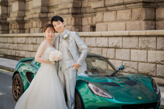 愛車と一緒にフォトウェディング＊