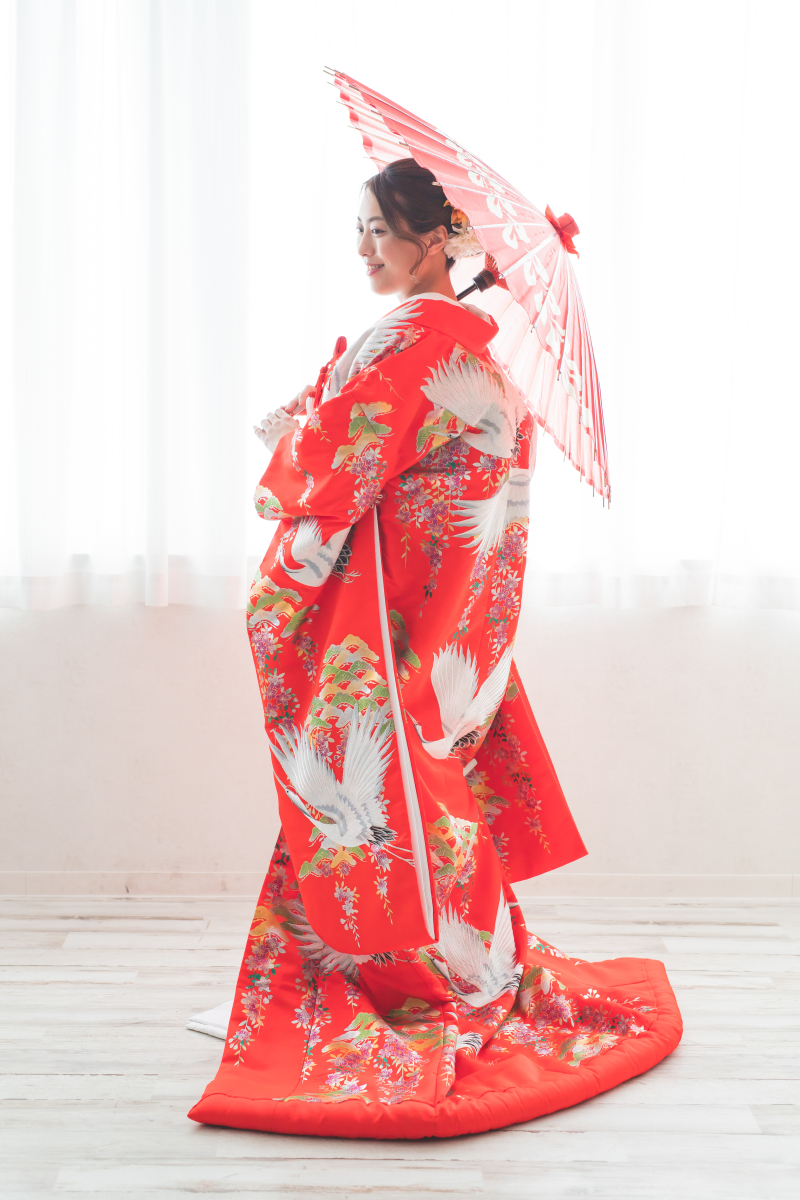 赤い着物