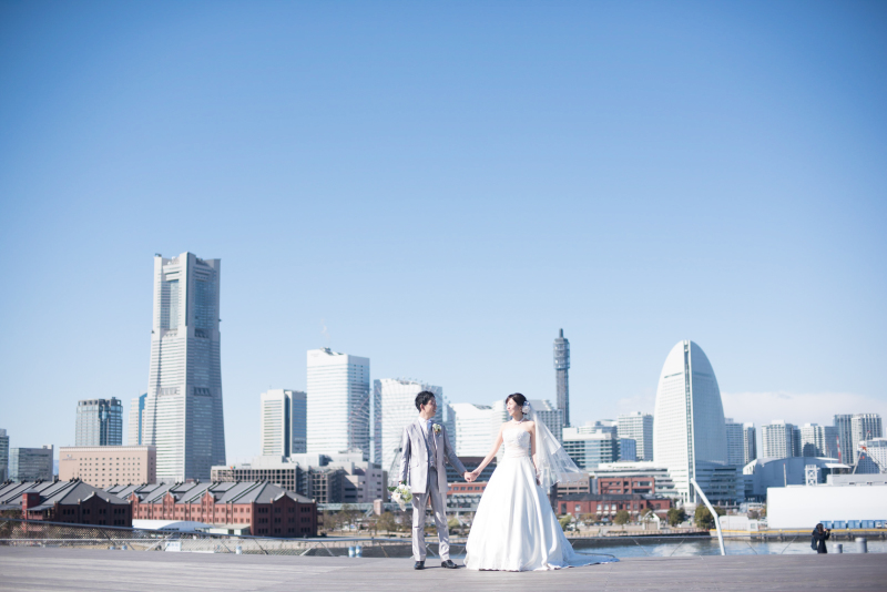 みなとみらいをバックに！