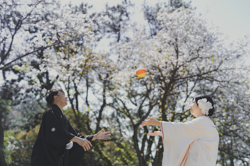 広大な日本庭園で前撮り♡