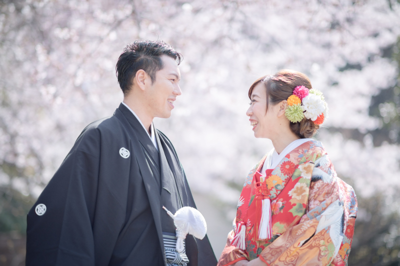 桜の中で華やかに♪