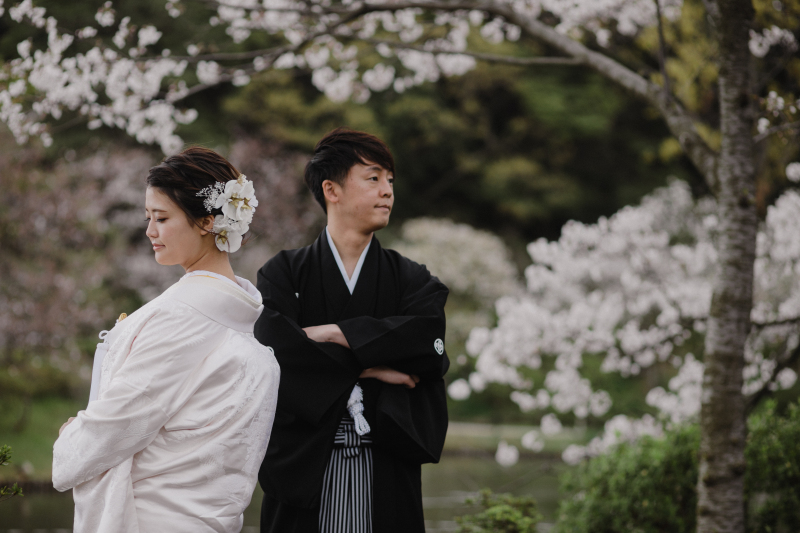 日本の花嫁を象徴する、純白の白無垢