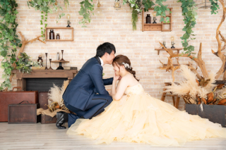 【スタジオ】洋装1着プレミアムプラン◆ご新婦様ヘアセット&メイク・全衣装追加料金無し！全データ(50cut)付き＊