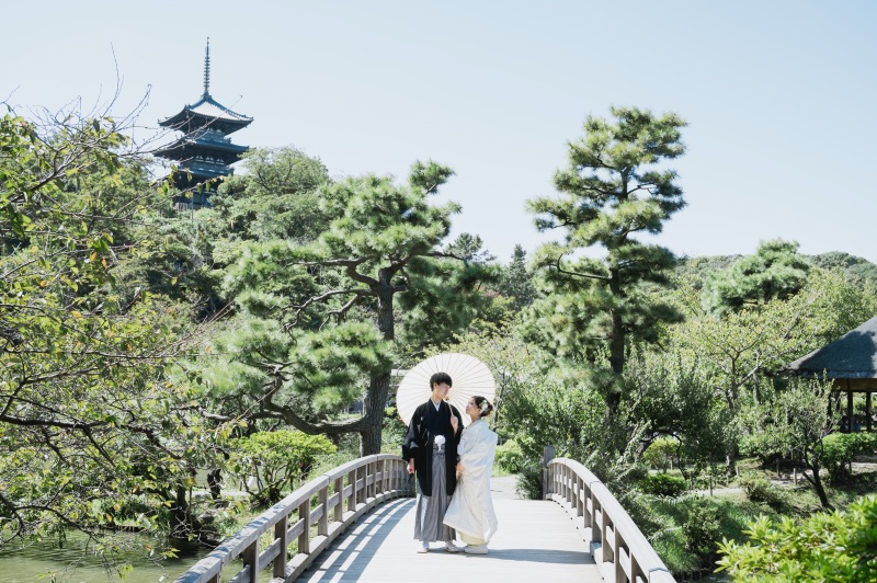 【和装ロケ】『三溪園』撮影プラン◆ご新婦様ヘアメイク・移動&申請料・全データ込