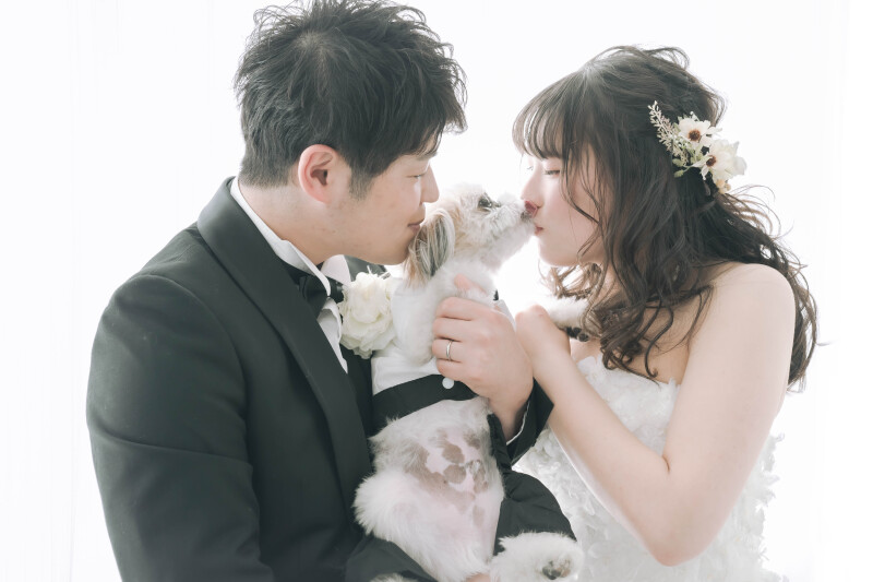 【スタジオ・ペット撮影プラン】◇衣装も選び放題!大好きなペットとの撮影もお任せ下さい!(ヘアメイク・全データ50cut付き!)