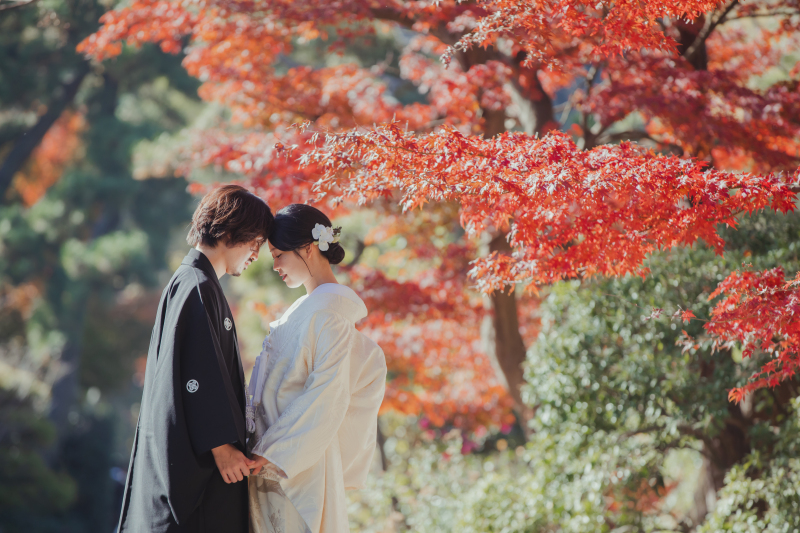 直前割適用!【紅葉】三渓園プラン◆ゆったり90分間撮影・ご新婦様ヘア&メイク・お着付け・ご移動費・申請料金・全データ込み