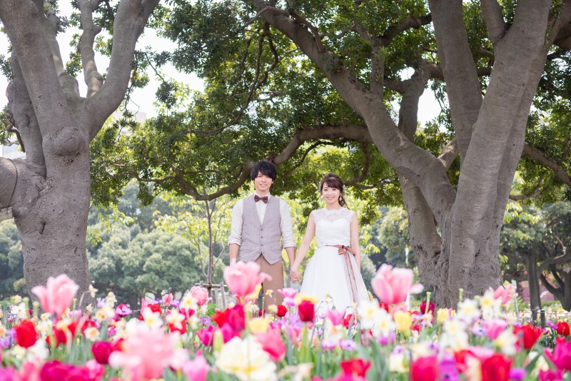 【洋装ロケ】お好みに合う公園でナチュラルなロケーションフォト◆ご新婦ヘアセット&メイク・ご移動費・申請料金・補正済み全データ込み