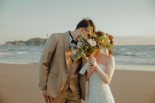 【夏限定】湘南の海×サンセットプラン◆ご新婦様ヘアメイク・ヘアメイク同行・移動車&申請料・全データ込み