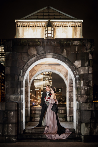 東京駅　洋装撮影　カラードレス（ISAMUMORITA）
