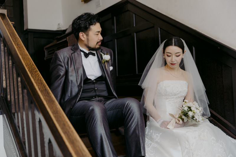 座ったショットはまた違う印象になって素敵な1枚に