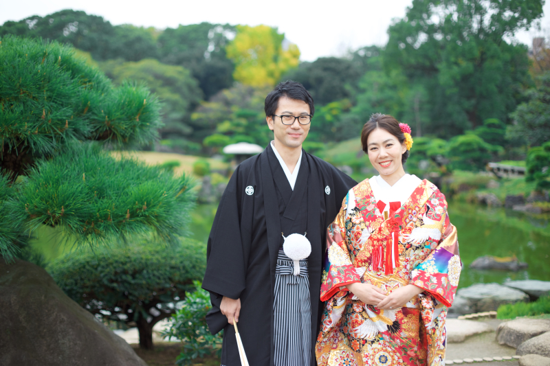 日本庭園にて