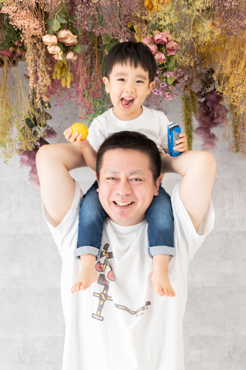 肩車ショットも