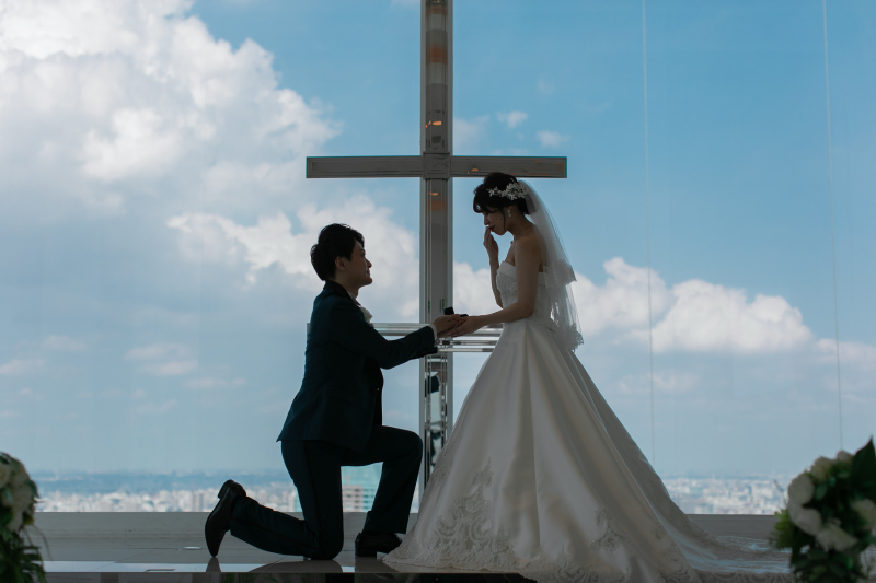 大きな空の前で...♡