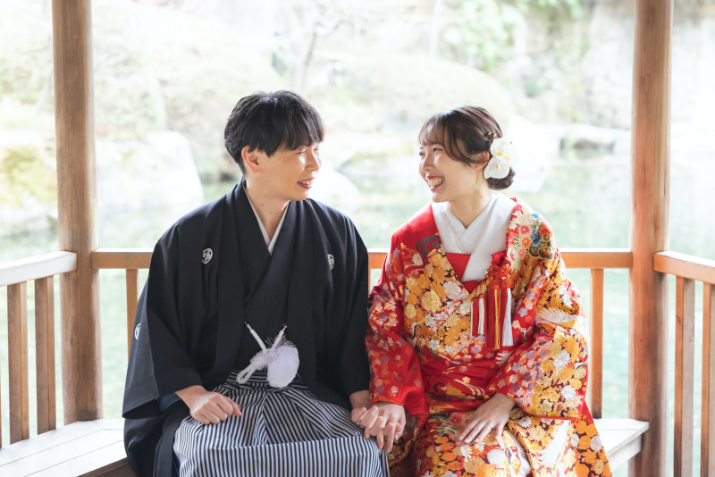 座ったショットはまた違う印象になって素敵な１枚に 