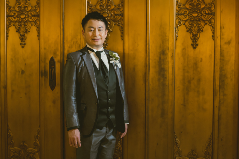 ご新郎様もおひとりで