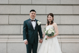 東京駅で夜景前撮り撮影