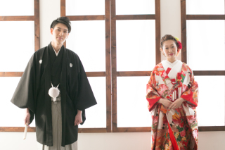 和装でスタジオフォト