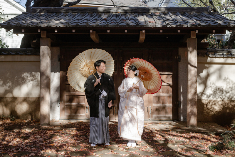 番傘を使用して