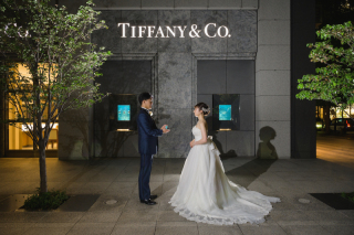 東京駅で洋装撮影