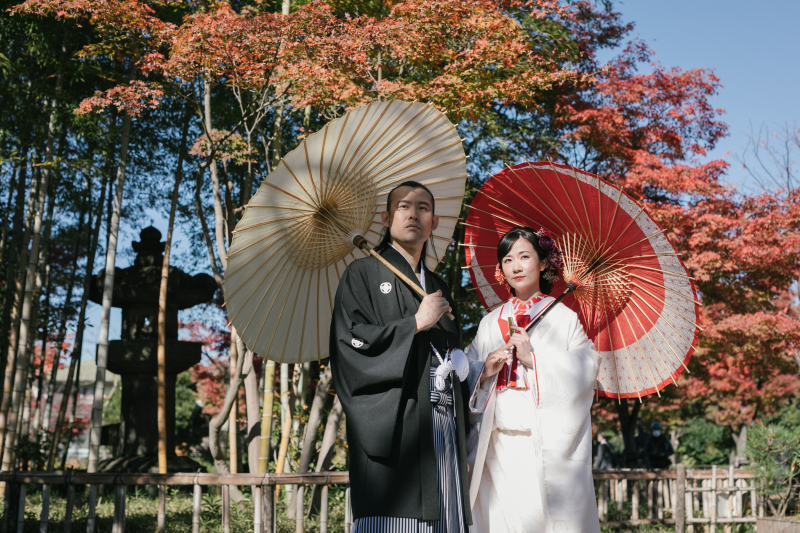 青空と紅葉