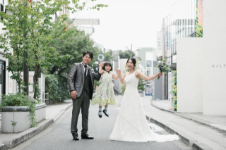家族みんなで街中ウェディング＊