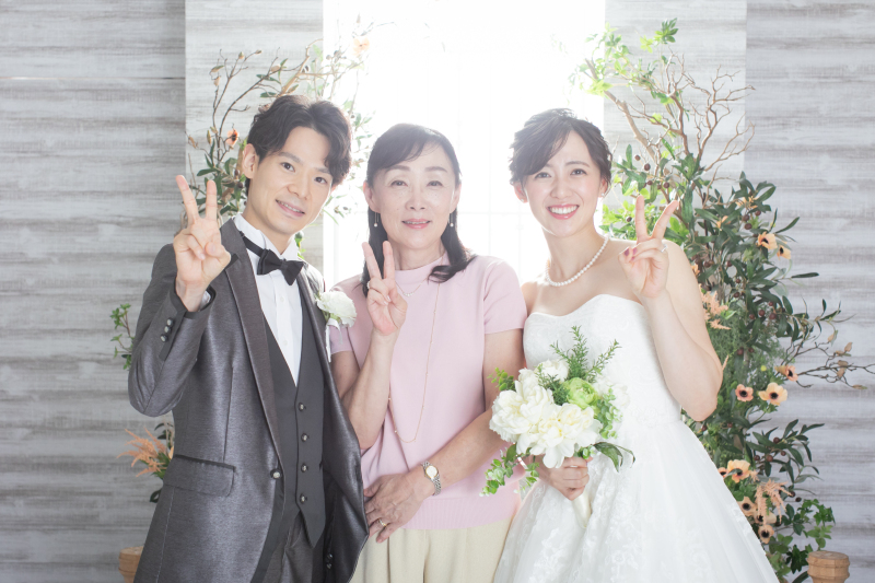 お母様もご一緒にピース☆