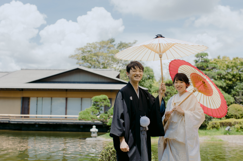 源心庵をバックに☆