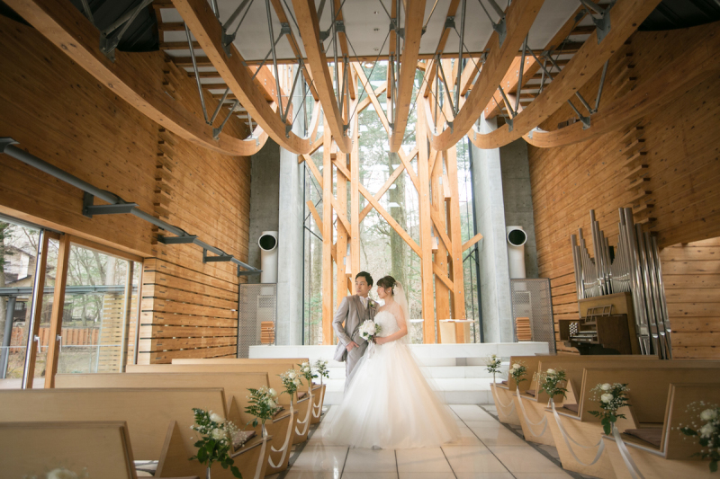 まずはチャペルで撮影