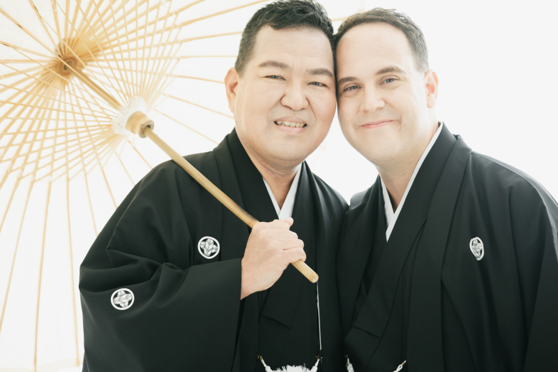 LGBT　和装×タキシード　スタジオ撮影