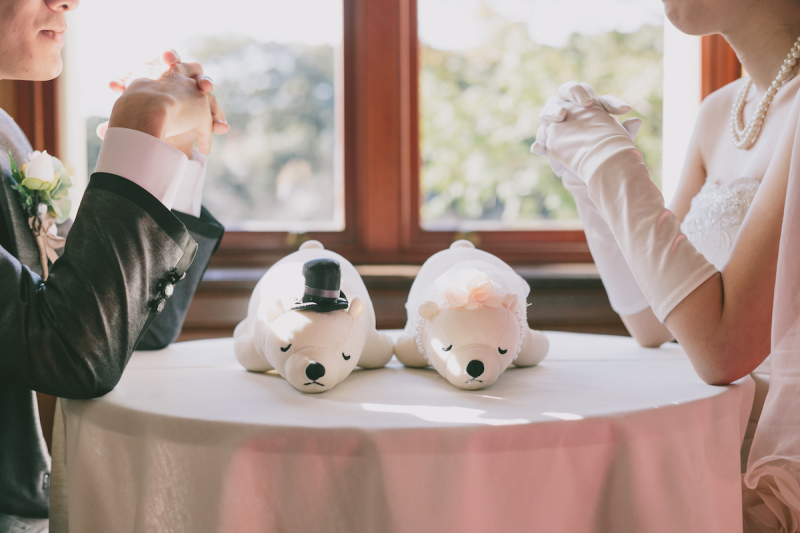 ウエディングベアも一緒に