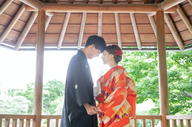 おでこをくっつけて