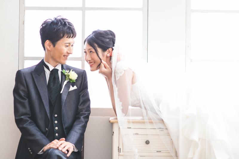 寄り添う新婦♪