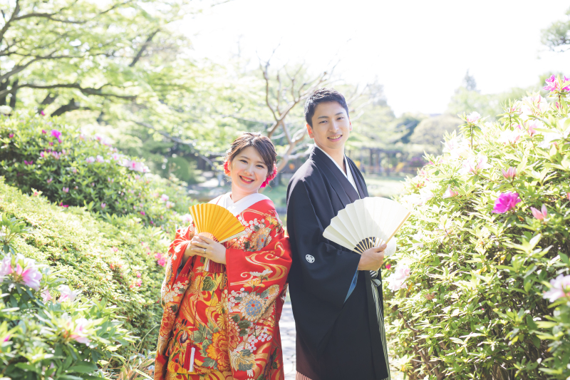 和装に着替えて